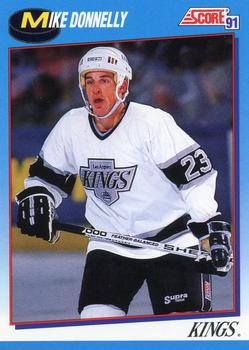#499 Mike Donnelly - Los Angeles Kings - 1991-92 Score Canadian Bilingual Hockey