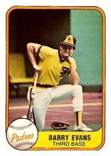 #499 Barry Evans - San Diego Padres - 1981 Fleer Baseball