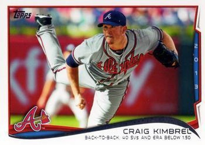 #499 Craig Kimbrel - Atlanta Braves - 2014 Topps Baseball