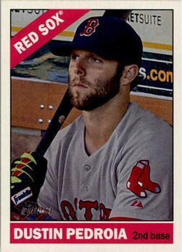 #499 Dustin Pedroia - Boston Red Sox - 2015 Topps Heritage Baseball
