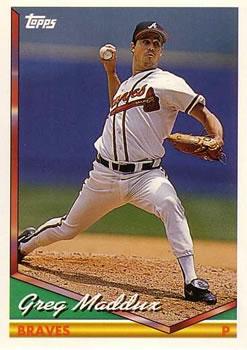 #499 Greg Maddux - Atlanta Braves - 1994 Topps Baseball