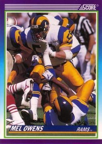 #499 Mel Owens - Los Angeles Rams - 1990 Score Football