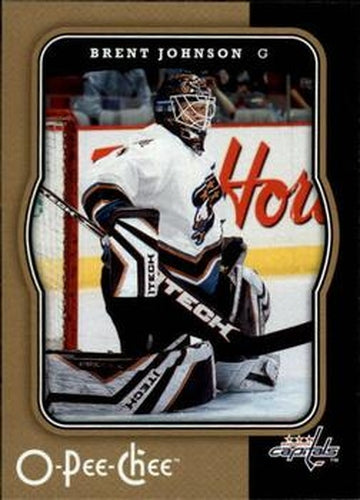 #499 Brent Johnson - Washington Capitals - 2007-08 O-Pee-Chee Hockey