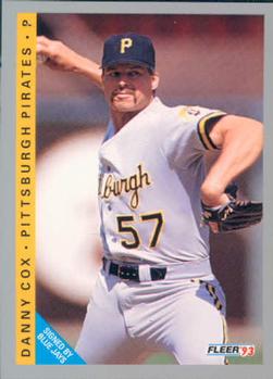 #499 Danny Cox - Toronto Blue Jays - 1993 Fleer Baseball