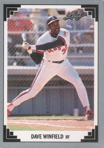 #499 Dave Winfield - California Angels - 1991 Leaf Baseball