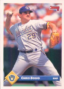 #499 Chris Bosio - Milwaukee Brewers - 1993 Donruss Baseball