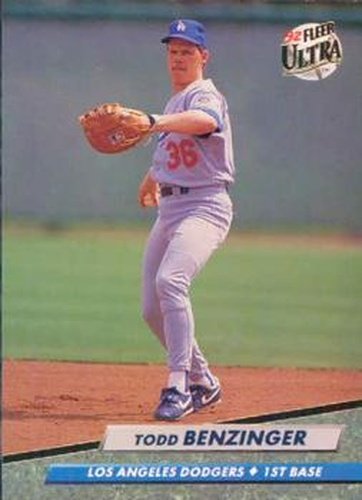 #499 Todd Benzinger - Los Angeles Dodgers - 1992 Ultra Baseball