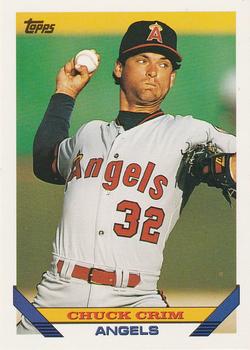 #499 Chuck Crim - California Angels - 1993 Topps Baseball