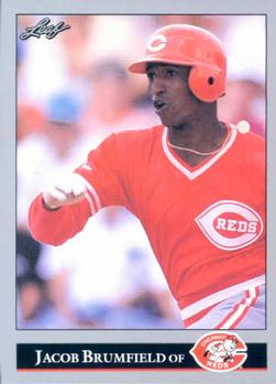 #499 Jacob Brumfield - Cincinnati Reds - 1992 Leaf Baseball