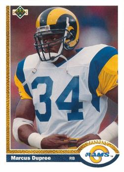#499 Marcus Dupree - Los Angeles Rams - 1991 Upper Deck Football