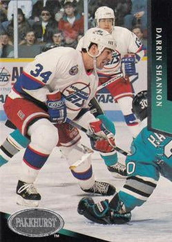 #499 Darrin Shannon - Winnipeg Jets - 1993-94 Parkhurst Hockey