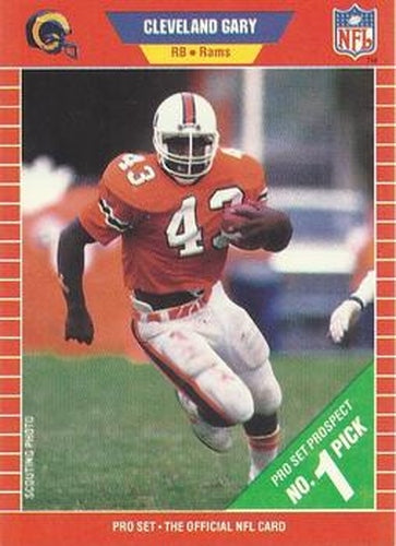 #499 Cleveland Gary - Los Angeles Rams - 1989 Pro Set Football