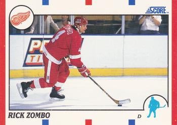 #49 Rick Zombo - Detroit Red Wings - 1990-91 Score Hottest and Rising Stars Hockey