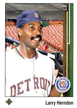 #49 Larry Herndon - Detroit Tigers - 1989 Upper Deck Baseball