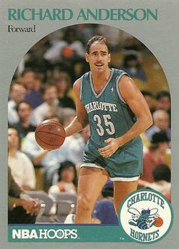 #49 Richard Anderson - Charlotte Hornets - 1990-91 Hoops Basketball