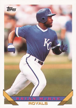 #49 Brian McRae - Kansas City Royals - 1993 Topps Baseball