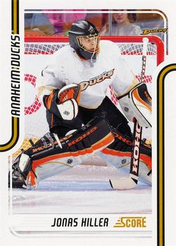 #49 Jonas Hiller - Anaheim Ducks - 2011-12 Score Hockey