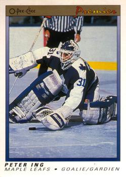 #49 Peter Ing - Toronto Maple Leafs - 1990-91 O-Pee-Chee Premier Hockey