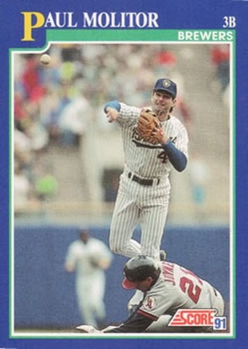 #49 Paul Molitor - Milwaukee Brewers - 1991 Score Baseball