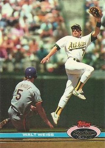 #49 Walt Weiss - Oakland Athletics - 1991 Stadium Club Baseball