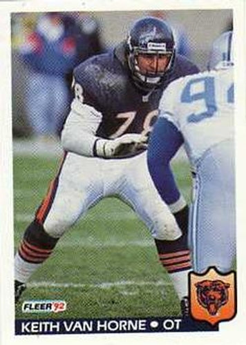 #49 Keith Van Horne - Chicago Bears - 1992 Fleer Football