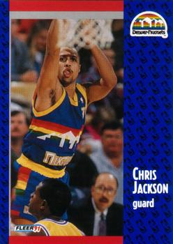 #49 Chris Jackson - Denver Nuggets - 1991-92 Fleer Basketball