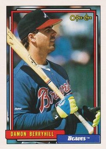 #49 Damon Berryhill - Atlanta Braves - 1992 O-Pee-Chee Baseball