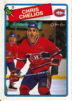 #49 Chris Chelios - Montreal Canadiens - 1988-89 O-Pee-Chee Hockey