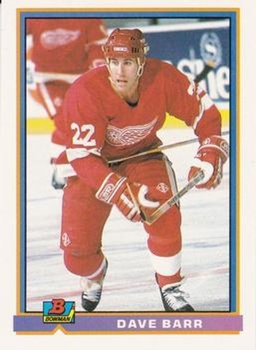 #49 Dave Barr - Detroit Red Wings - 1991-92 Bowman Hockey