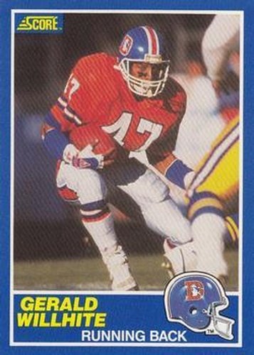 #49 Gerald Willhite - Denver Broncos - 1989 Score Football