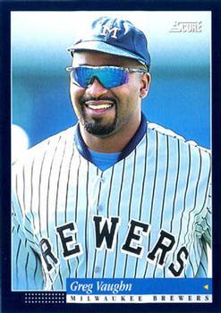 #49 Greg Vaughn - Milwaukee Brewers -1994 Score Baseball
