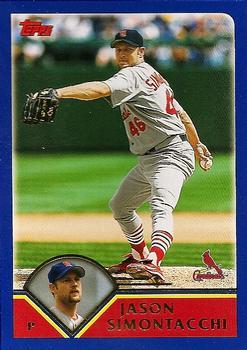 #49 Jason Simontacchi - St. Louis Cardinals - 2003 Topps Baseball