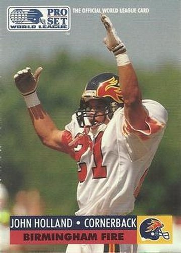#49 John Holland - Birmingham Fire - 1991 Pro Set WLAF Football