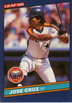 #49 Jose Cruz - Houston Astros - 1986 Leaf Baseball