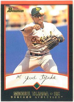 #49 Miguel Tejada - Oakland Athletics - 2001 Bowman Baseball