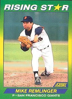 #49 Mike Remlinger - San Francisco Giants - 1992 Score 100 Rising Stars Baseball