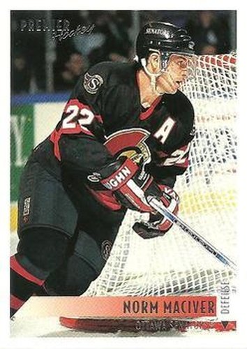 #49 Norm Maciver - Ottawa Senators - 1994-95 Topps Premier Hockey