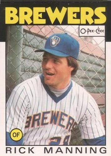 #49 Rick Manning - Milwaukee Brewers - 1986 O-Pee-Chee Baseball