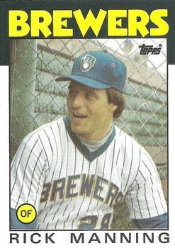 #49 Rick Manning - Milwaukee Brewers - 1986 Topps Baseball