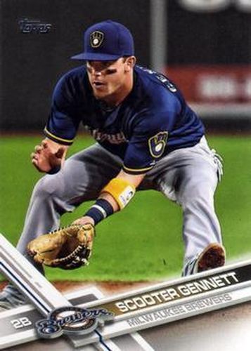 #49 Scooter Gennett - Milwaukee Brewers - 2017 Topps Baseball