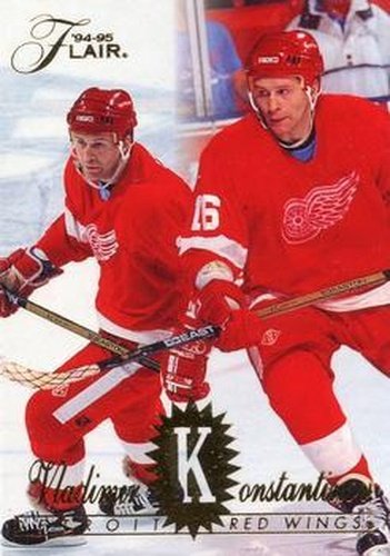 #49 Vladimir Konstantinov - Detroit Red Wings - 1994-95 Flair Hockey