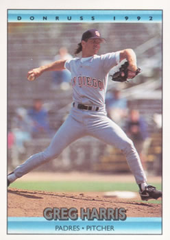 #49 Greg Harris - San Diego Padres - 1992 Donruss Baseball