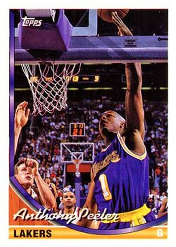 #49 Anthony Peeler - Los Angeles Lakers - 1993-94 Topps Basketball