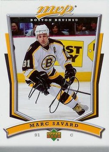 #49 Marc Savard - Boston Bruins - 2007-08 Upper Deck MVP Hockey
