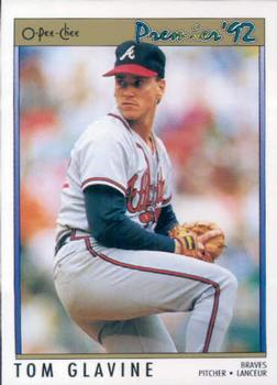 #49 Tom Glavine - Atlanta Braves - 1992 O-Pee-Chee Premier Baseball