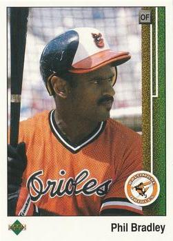 #749 Phil Bradley - Baltimore Orioles - 1989 Upper Deck Baseball