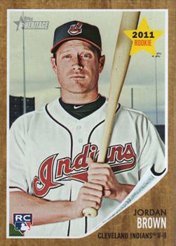 #49 Jordan Brown - Cleveland Indians - 2011 Topps Heritage Baseball