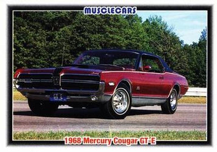 #49 1968 Mercury Cougar GT-E - 1992 Collect-A-Card Muscle Cars