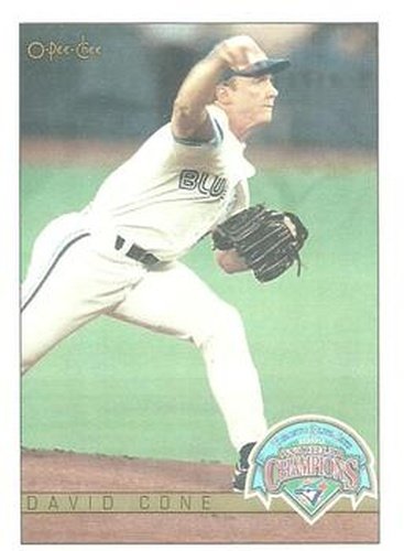 #4 David Cone - Toronto Blue Jays - 1993 O-Pee-Chee Baseball - World Champions