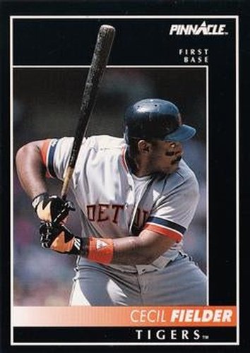 #4 Cecil Fielder - Detroit Tigers - 1992 Pinnacle Baseball